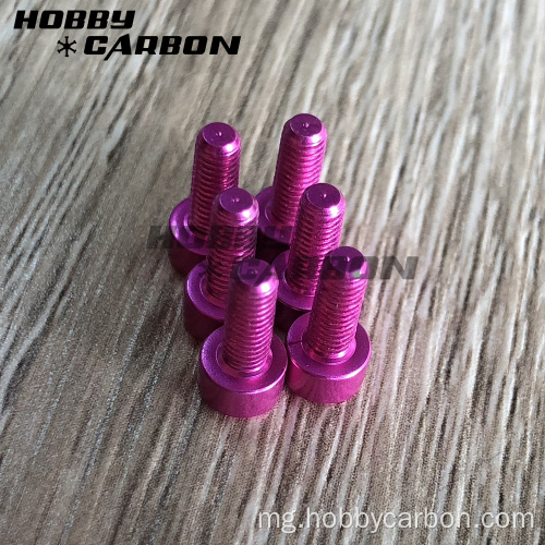 Hex cap an-doha aluminium screw miaraka amin'ny loko